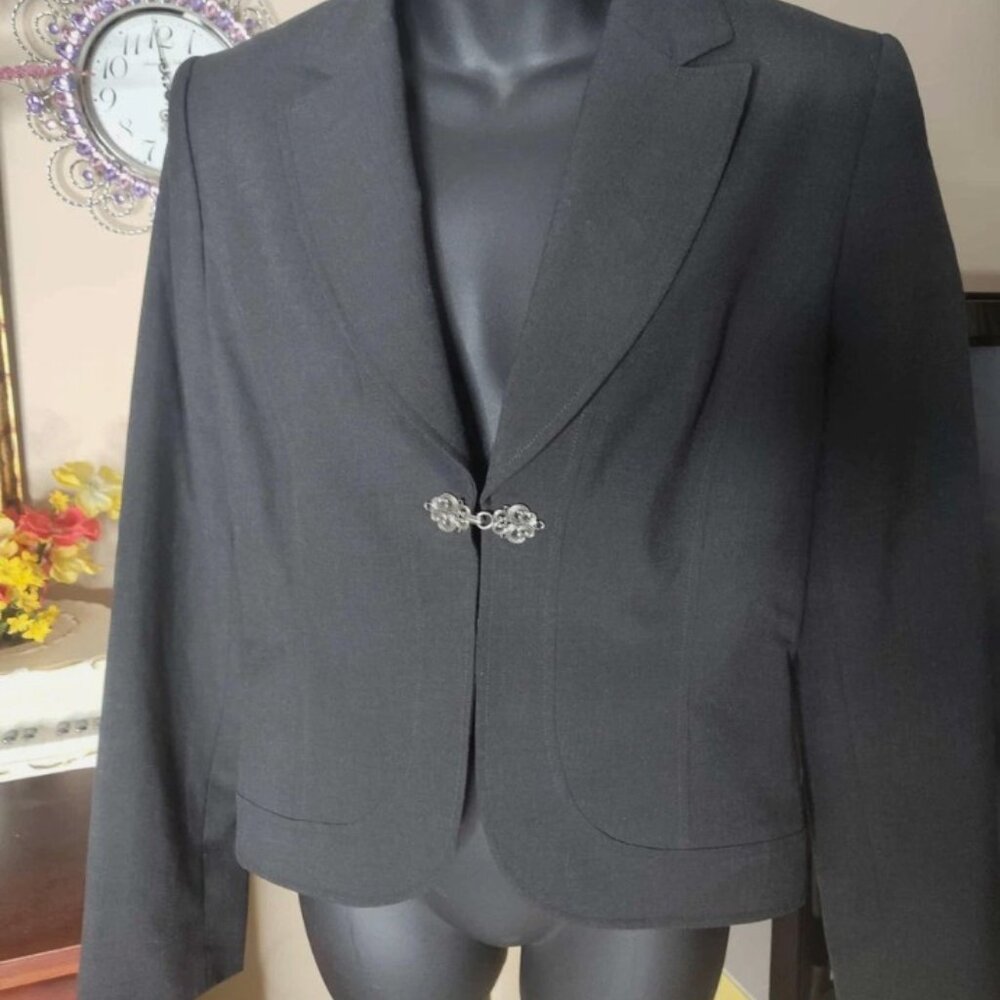 Tahari Arthur S. Levine Business Black Career Blazer Jacket Size 8